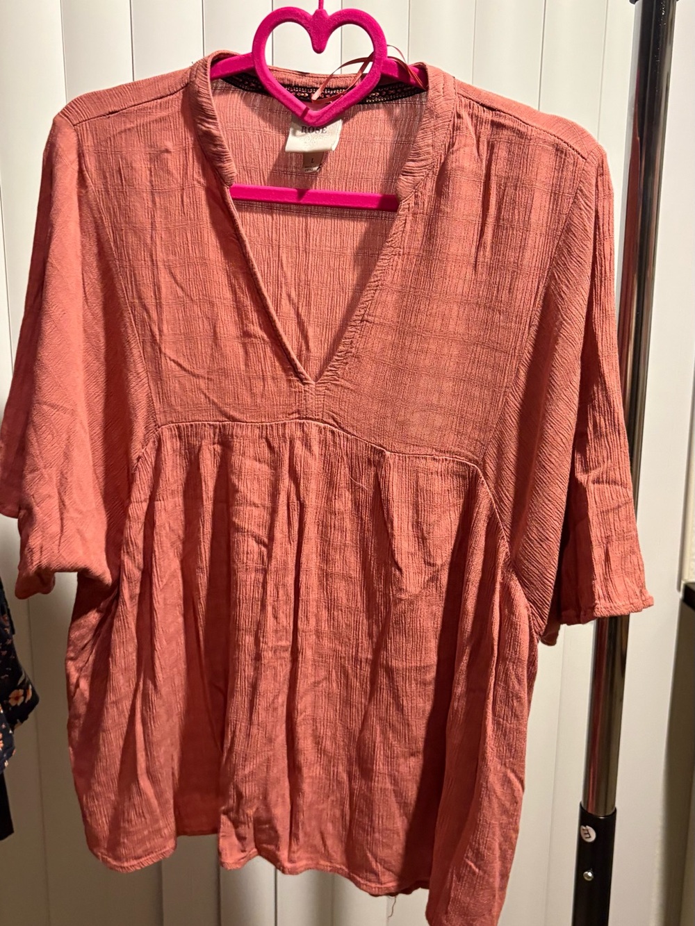 Knox Rose V-Neck Tunic in Coral Rose